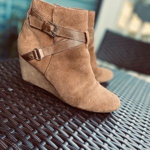 Isaac Mizrahi Suede Ankle Boot with Wedge Heel